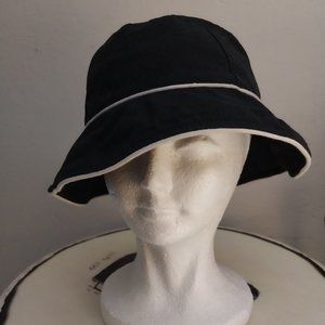 Black Cotton Sun Hat | Size OS